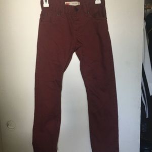 Garnet red color Levi’s pants